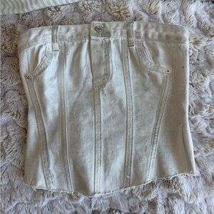Zara Silver Denim Top